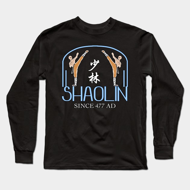 Shaolin Monks Long Sleeve T-Shirt by ILYOart